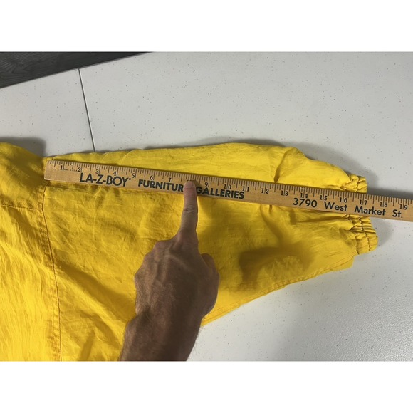 Vintage 90s Liz Claiborne Jacket Coat Womens Small Yellow Zip Puffer Ski Skiing - Picture 9 of 9